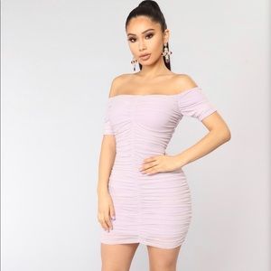 Becca Ruched Dress - Lavender